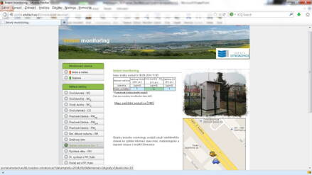 SW Web View – webová aplikace pro informování veřejnosti o kvalitě ovzduší